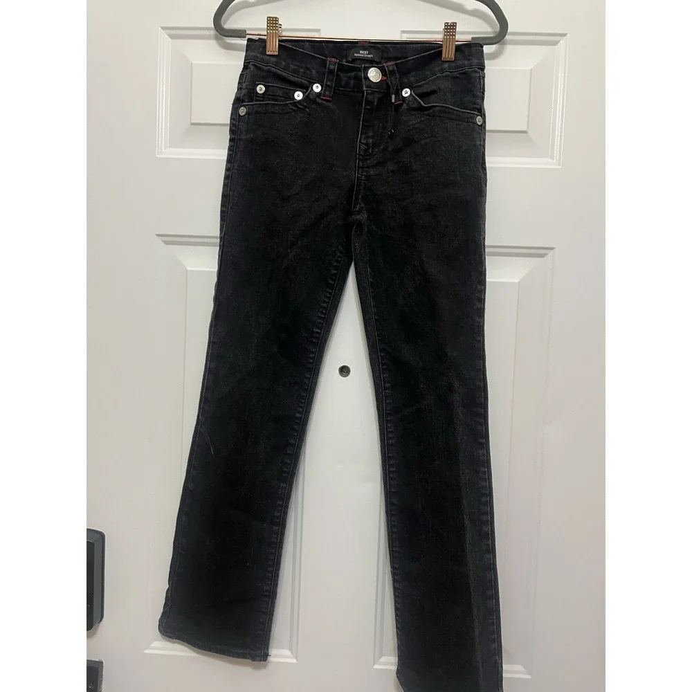 True Religion Ricky Relaxed Straight Fit Red‎ Stitching Around Pockets Boys 12